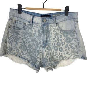 AEROPOSTLE High Waisted Shorty Embroidered BOHO Jean Shorts 8